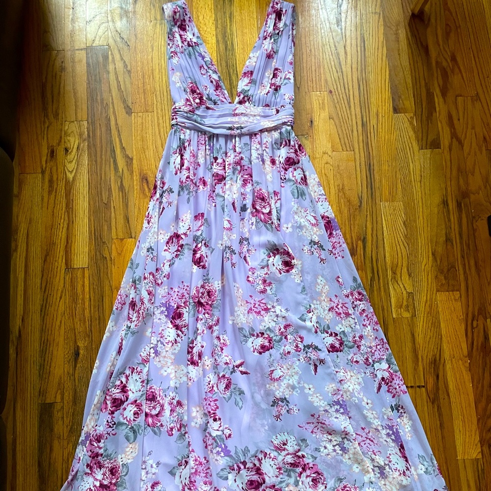 Beautiful purple dress with flowers